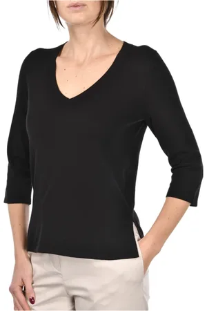 Paolo Fiorillo Capri Top, Dame, Sort, S, Uld, Long Sleeve Tops