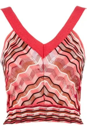 Nenette Top, Dame, Flerfarvet, S, Uld, Multifarvet Strikketop