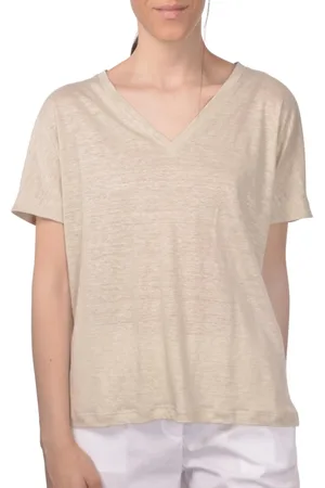 Paolo Fiorillo Capri Top, Dame, , XS, Linned, Linned V-Hals Kortærmet Sweater