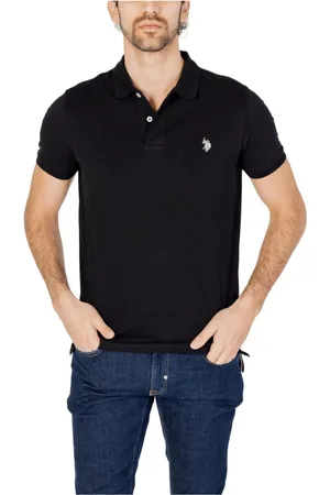 U.S. Polo Assn. Top, Herre, Sort, M, Bomuld, Polo Bluser