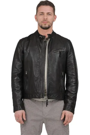 THE JACK LEATHERS Jakke, Herre, Brun, M, Læder, Leather Jackets