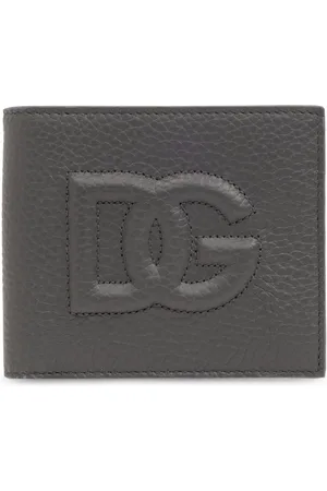 Dolce & Gabbana Tilbehør, Herre, Grå, ONE SIZE, Foldende tegnebog med logo