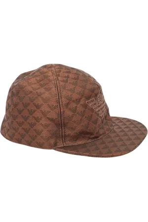 Emporio Armani Pre-owned, Dame, Brun, ONE SIZE, Tyl, Pre-owned Stof hatte