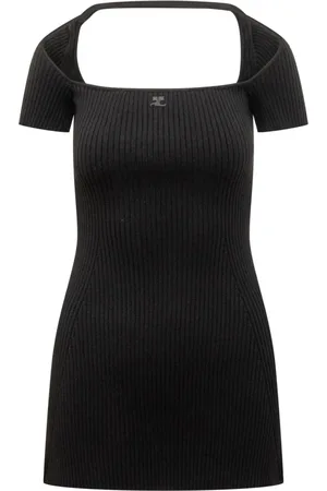 Courrèges Kjole, Dame, Sort, L, Hyperbole Mini Kjole
