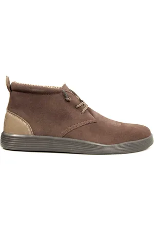 Hey dude Sko, Herre, Brun, 40 EU, Ruskind Brun Chukka Støvle