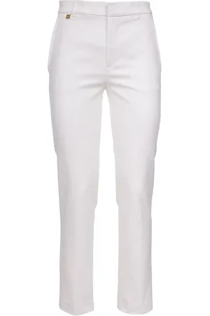 Ralph Lauren Bukser, Dame, Hvid, 2XS, Bomuld, Slim-fit Bukser