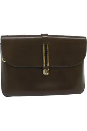 Dior Pre-owned, Dame, Brun, ONE SIZE, Uld, Pre-owned Laeder dior-tasker