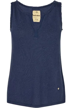 Mos Mosh Top, Dame, Blå, M, Bomuld, Troy Tank Top