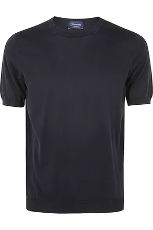 DRUMOHR Top, Herre, Blå, XL, Bomuld, T-shirts