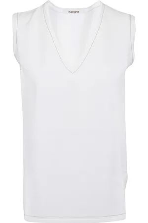 KANGRA CASHMERE Top, Dame, Hvid, XS, Uld, Ærmeløse toppe