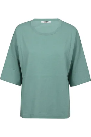 KANGRA CASHMERE Top, Dame, Grøn, M, Bomuld, T-shirts