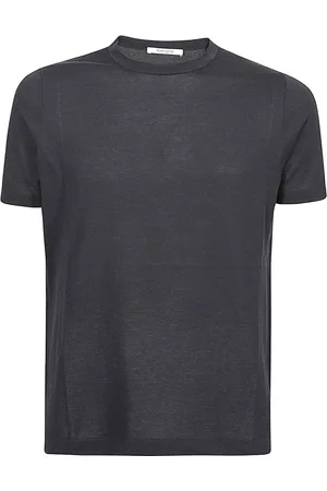 KANGRA CASHMERE Top, Herre, Sort, S, Bomuld, T-shirts
