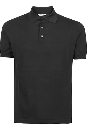KANGRA CASHMERE Top, Herre, Sort, S, Bomuld, Polo Bluser