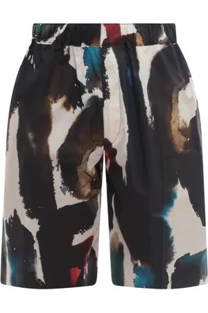 Alexander McQueen Shorts, Herre, Flerfarvet, M, Bomuld, Graffiti Acquerello Bermuda Shorts