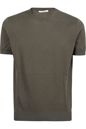 KANGRA CASHMERE Top, Herre, Grøn, S, Bomuld, T-shirts