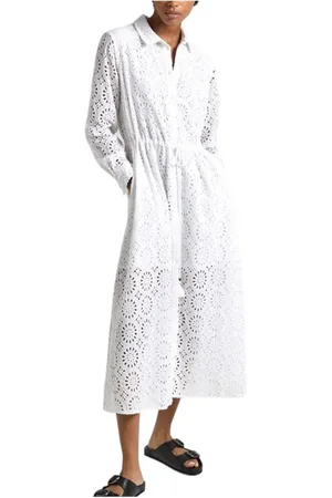 Pepe Jeans Kjole, Dame, Hvid, S, Uld, Shirt Dresses