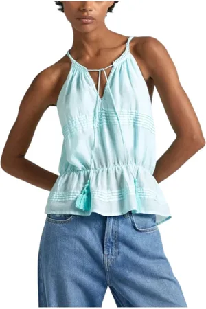 Pepe Jeans Top, Dame, Blå, M, Uld, Ærmeløse toppe