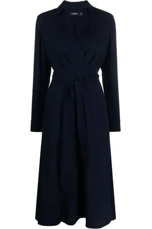 Ralph Lauren Kjole, Dame, Blå, S, Uld, Midi Dresses