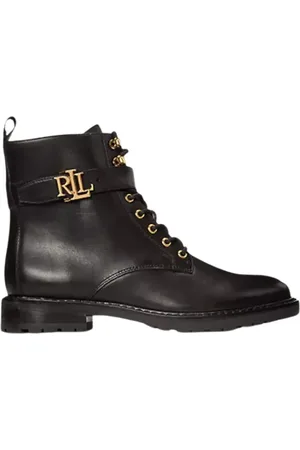 Ralph Lauren Sko, Dame, Sort, 39 1/2 EU, Læder, Eldridge Læder Ankelstøvler