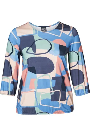 Pont Neuf Bluser & Skjorter, Dame, Blå, 2XL, Christa Balloon Effect Bluse