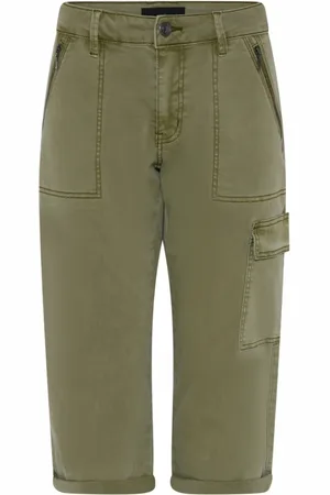 C.ro Shorts, Dame, Grøn, L, Bomuld, Cro Capri W Leg Pocket Shorts Knickers 6103/448 466