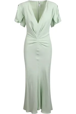 Victoria Beckham Kjole, Dame, Grøn, XS, Midi Dresses