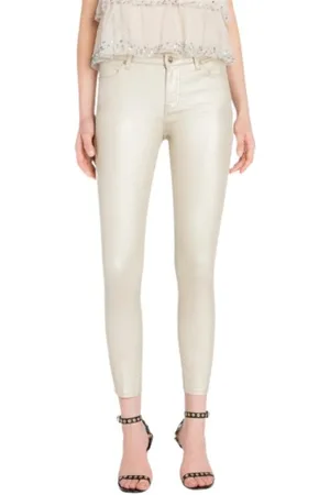 Twin-Set Bukser, Dame, Grå, W26, Uld, Skinny Jeans