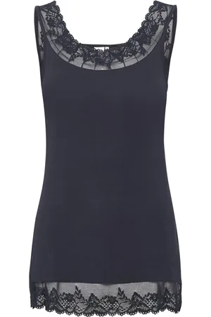 Cream Top, Dame, Blå, M, Florence Top Toppe T-shirts 10600385 Royal Navy