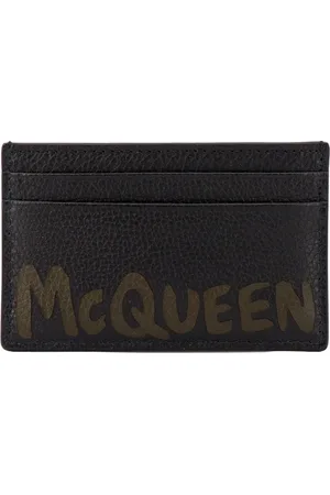 Alexander McQueen Tilbehør, Herre, Sort, ONE SIZE, Læder, Læderkortholder med rum