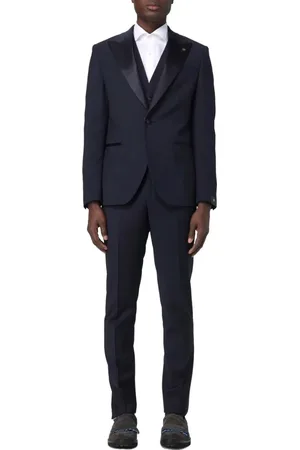Manuel Ritz Jakkesæt, Herre, Blå, M, Uld, Dresses