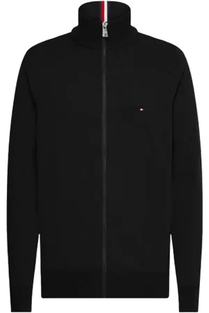 Tommy Hilfiger Sweathshirts & Hoodies, Herre, Sort, XL, Bomuld, Zip-throughs