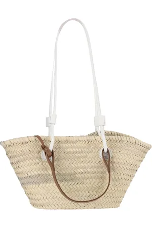 Catarzi Taske, Dame, , ONE SIZE, Læder, Straw Tote Bag Bianco