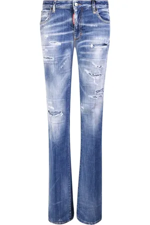 Dsquared2 Jeans, Dame, Blå, 2XS, Bomuld, Boot-cut Jeans