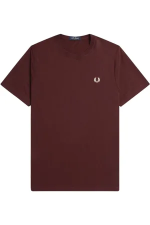 Fred Perry Top, Herre, Rød, M, Bomuld, Klassisk T-shirt