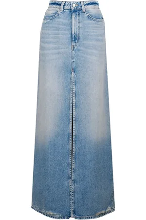 Icon Denim Nederdel, Dame, Blå, W28, Denim, Denim Skirts