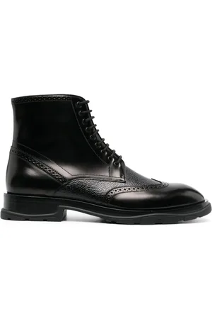 Alexander McQueen Sko, Herre, Sort, 41 EU, Uld, Lace-up Støvler