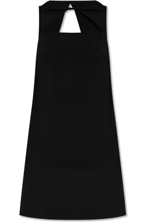 VERSACE Kjole, Dame, Sort, XS, Uld, Ærmeløs kjole