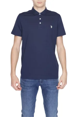 U.S. Polo Assn. Top, Herre, Blå, M, Bomuld, Polo Bluser