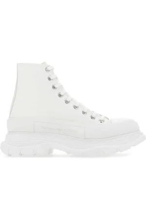 Alexander McQueen Sko, Herre, Hvid, 40 1/2 EU, Canvas Sack Sneakers i Hvid