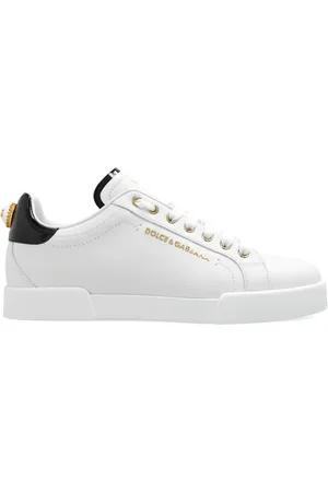Dolce & Gabbana Sko, Dame, Hvid, 40 EU, Læder, Sneakers med logo