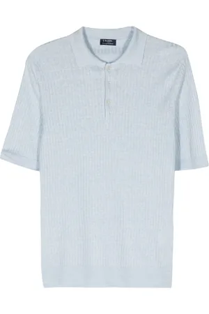 BARBA Top, Herre, Blå, 3XL, Uld, Polo Bluser