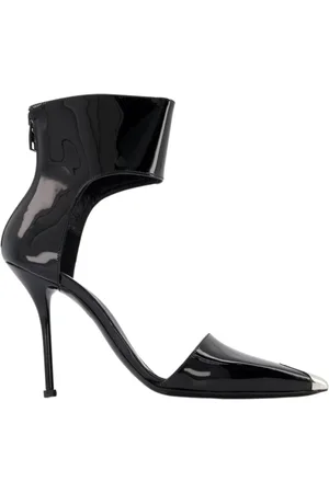 Alexander McQueen Sko, Dame, Sort, 37 1/2 EU, Læder, Højhælede sandaler
