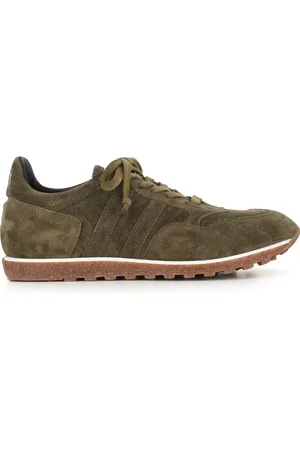 ALBERTO FASCIANI Sko, Herre, Grøn, 43 EU, Militærgrøn Ruskind Kork Sål Sneakers