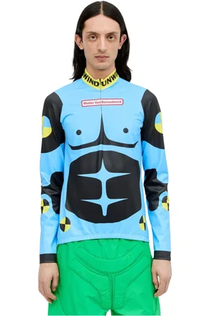 WALTER VAN BEIRENDONCK Top, Herre, Blå, S, Tyl, Tops