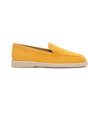 Hogan Sko, Dame, Gul, 37 EU, Suede, Mocassino Loafer in suede