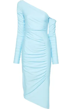 GAUGE81 Kjole, Dame, Blå, L, Uld, Midi Dresses