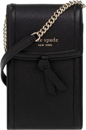 Kate Spade Tilbehør, Dame, Sort, ONE SIZE, Uld, Knott telefonpung med rem