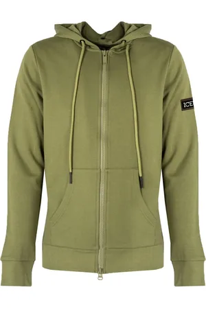 Iceberg Sweathshirts & Hoodies, Herre, Grøn, 2XL, Bomuld, Elegant Hættetrøje