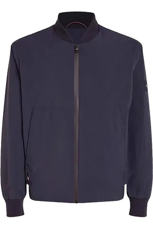 Tommy Hilfiger Jakke, Herre, Blå, 3XL, Bomuld, Blå Portland Bomberjakke
