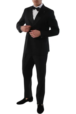PAOLONI Jakkesæt, Herre, Sort, L, Uld, Single Breasted Suits